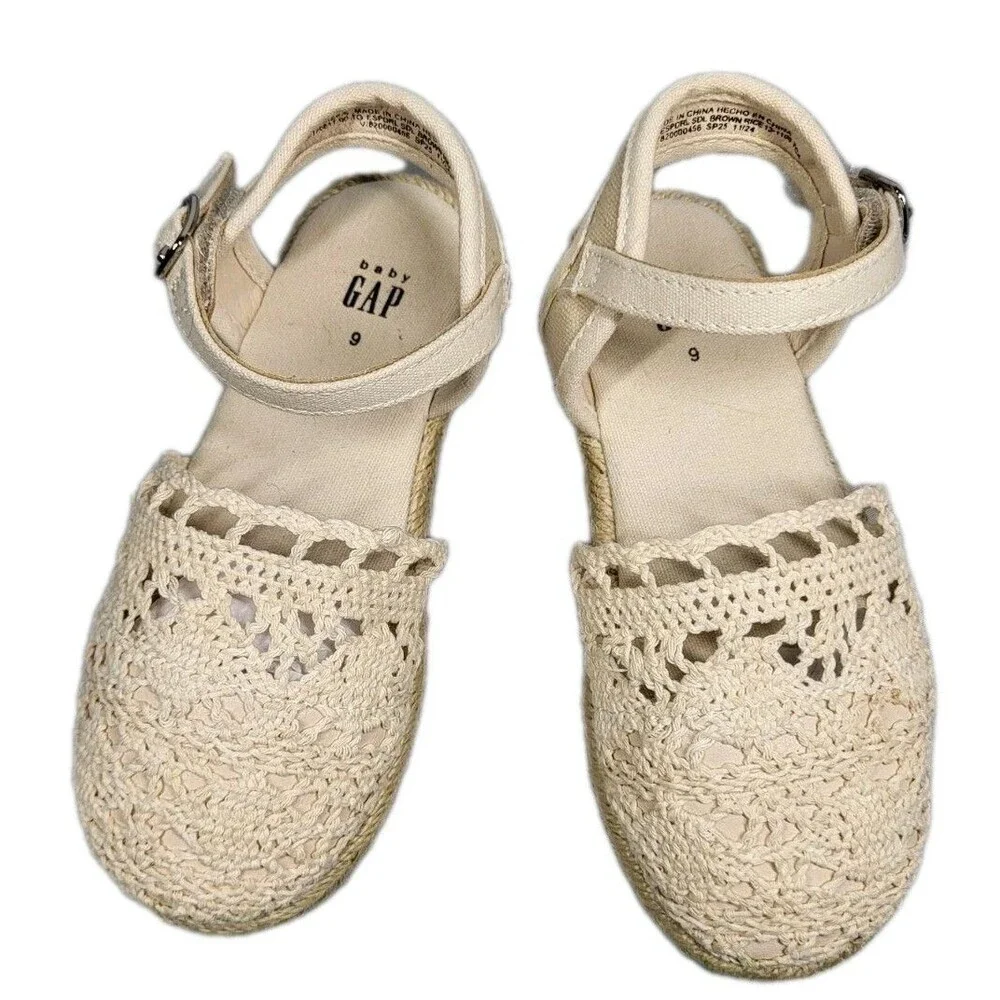 Toddler/Kids Crochet Espadrille SIZE 9
